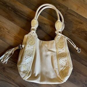 Brighton Melania - cream leather shoulder bag​
